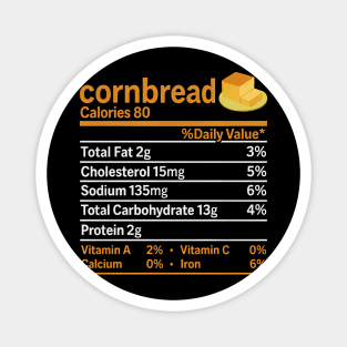 Cornbread Nutrition Food Thanksgiving Magnet
